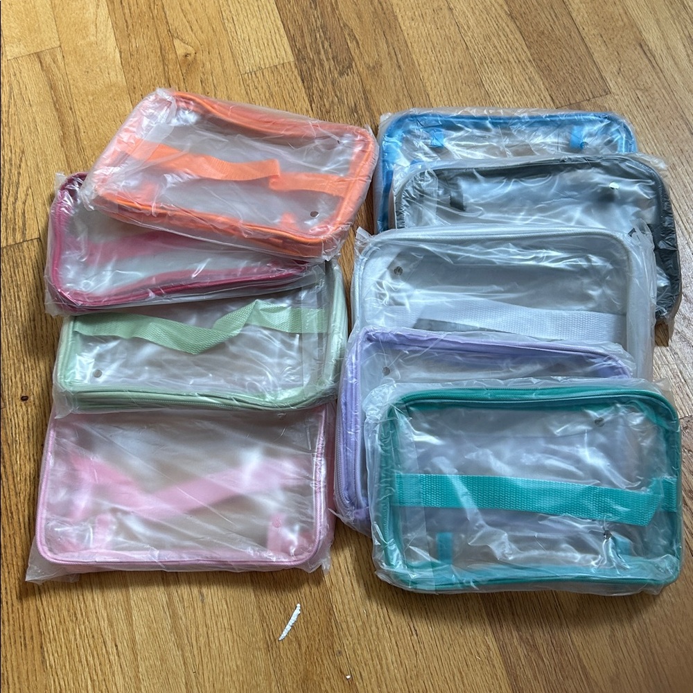 Amylove 9 Pcs Transparent Toiletry Bag